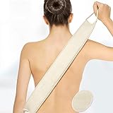 Luffa Schwamm Rückenschrubber für Bad und Dusche, 100% Natur Luffa Körperpad mit Rücken Gurt