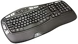 Logitech K350 Ergonomische Kabellose Tastatur, 2.4 GHz Verbindung via USB-Empfänger, 17 Programmierbare Multimedia-Tasten, 3-Jahre Batterielaufzeit, Handballenauflage, Deutsches QWERTZ-Layout