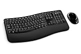 Microsoft Wireless Comfort Desktop Keyboard 5000 Tastatur und Maus schnurlos schwarz/silber (deutsches Tastaturlayout, QWERTZ)